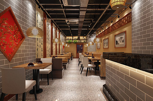茶山镇传统中式餐厅餐馆装修设计效果图