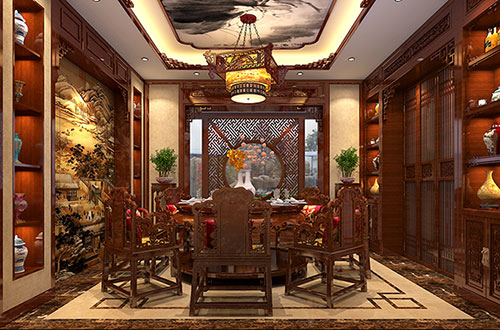 茶山镇温馨雅致的古典中式家庭装修设计效果图